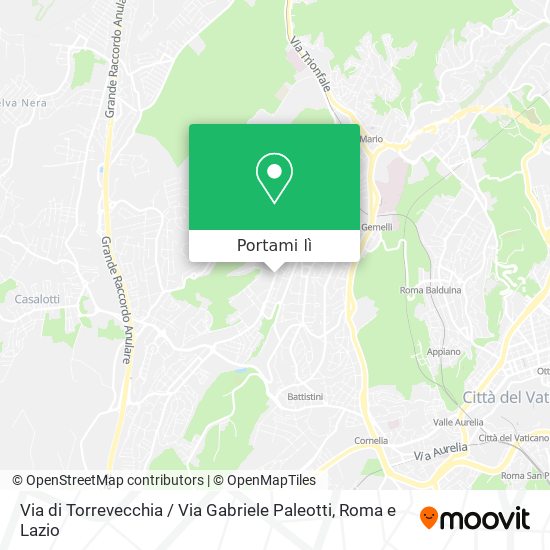Mappa Via di Torrevecchia / Via Gabriele Paleotti