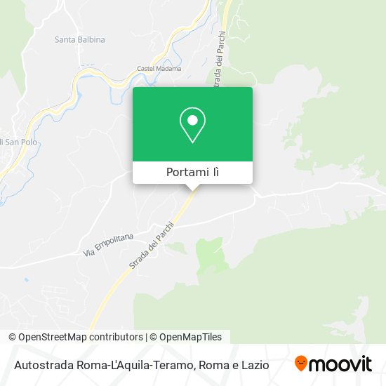 Mappa Autostrada Roma-L'Aquila-Teramo