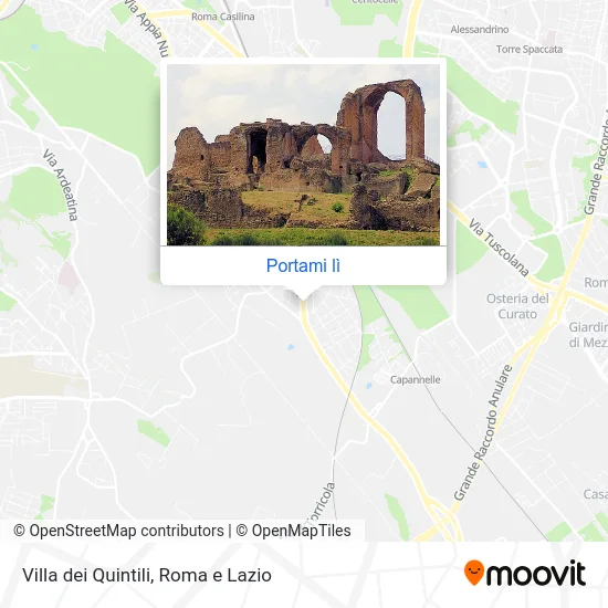 Mappa Villa dei Quintili