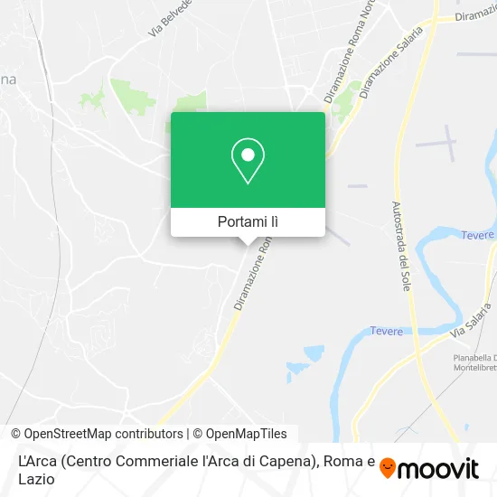 Mappa L'Arca (Centro Commeriale l'Arca di Capena)