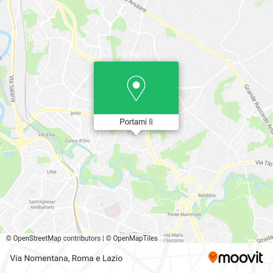 Mappa Via Nomentana