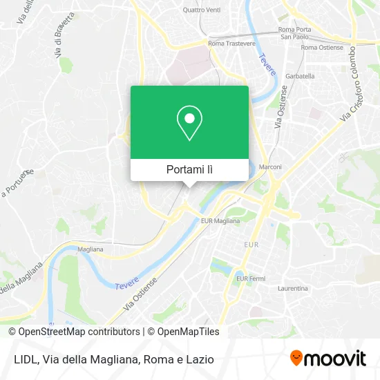 Mappa LIDL, Via della Magliana