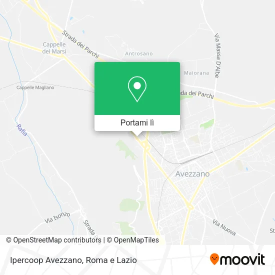 Mappa Ipercoop Avezzano