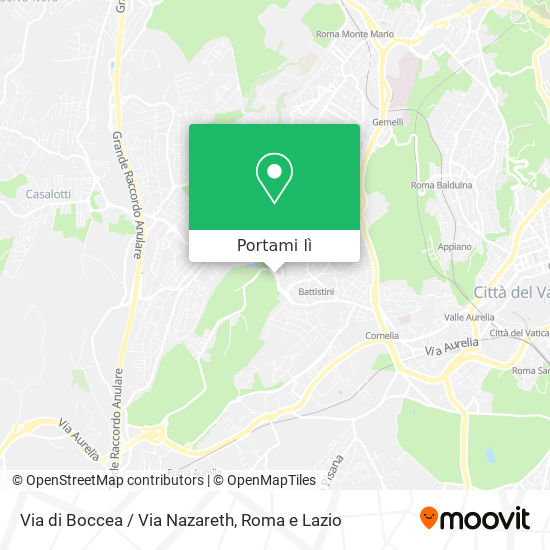 Mappa Via di Boccea / Via Nazareth