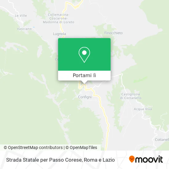 Mappa Strada Statale per Passo Corese