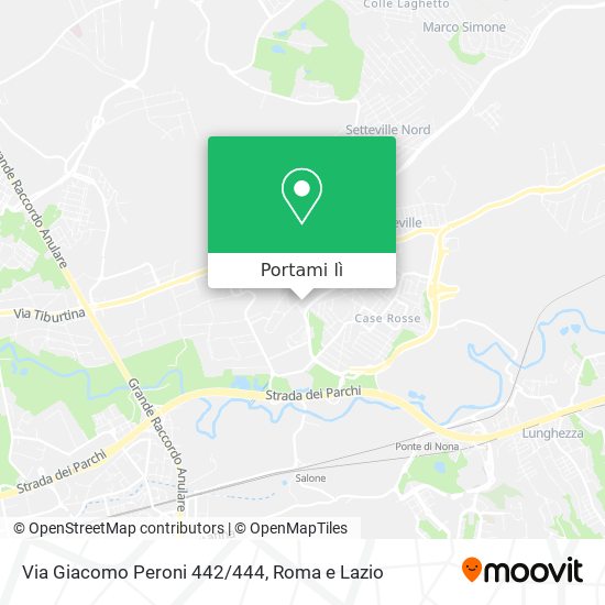 Mappa Via Giacomo Peroni 442/444