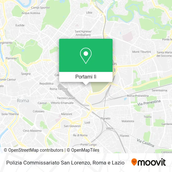 Mappa Polizia Commissariato San Lorenzo
