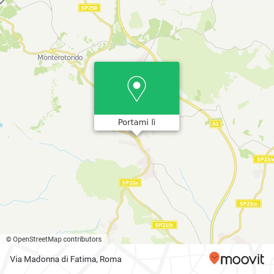 Mappa Via Madonna di Fatima