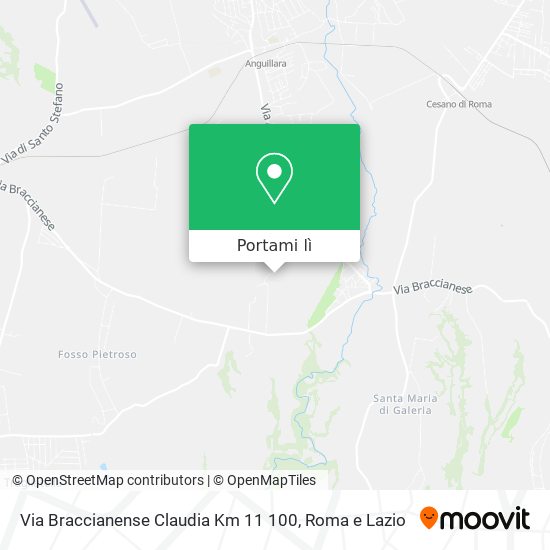 Mappa Via Braccianense Claudia Km 11 100