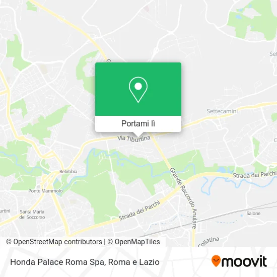 Mappa Honda Palace Roma Spa