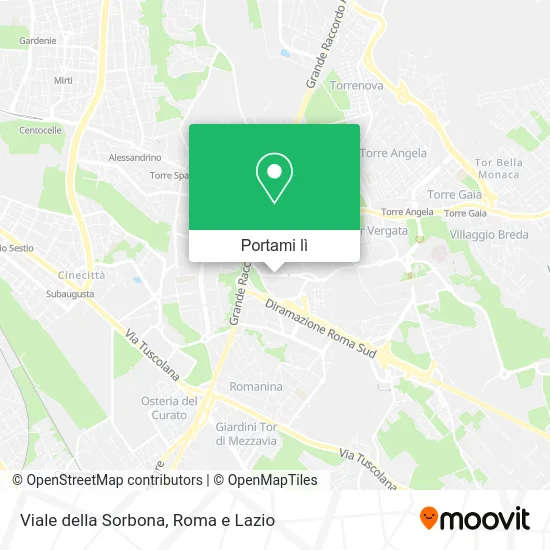 Mappa Viale della Sorbona