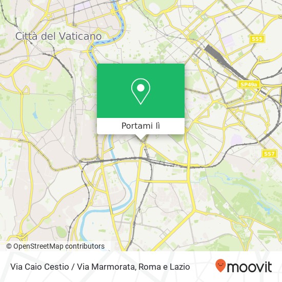 Mappa Via Caio Cestio / Via Marmorata