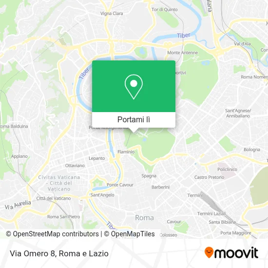 Mappa Via Omero  8