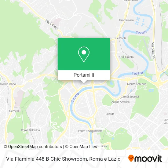 Mappa Via Flaminia 448 B-Chìc Showroom