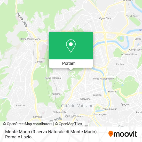 Mappa Monte Mario (Riserva Naturale di Monte Mario)