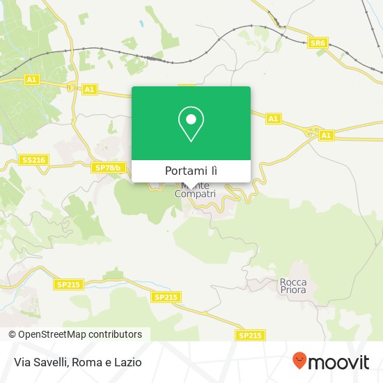 Mappa Via Savelli