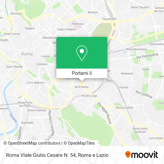 Mappa Roma Viale Giulio Cesare N. 54