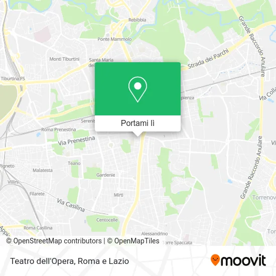 Mappa Teatro dell'Opera