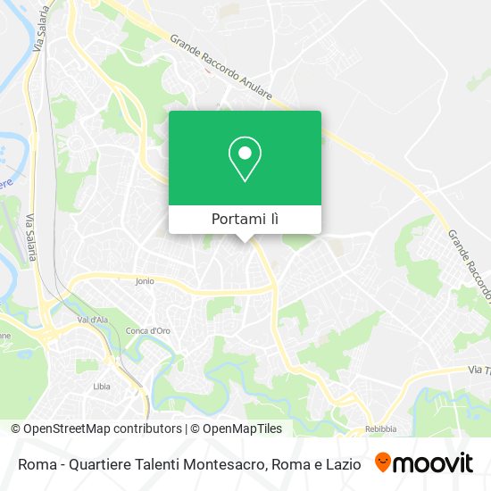 Mappa Roma - Quartiere Talenti Montesacro