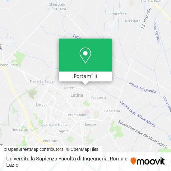 Mappa Università la Sapienza Facoltà di Ingegneria