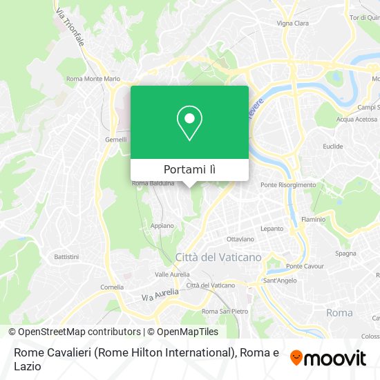 Mappa Rome Cavalieri (Rome Hilton International)