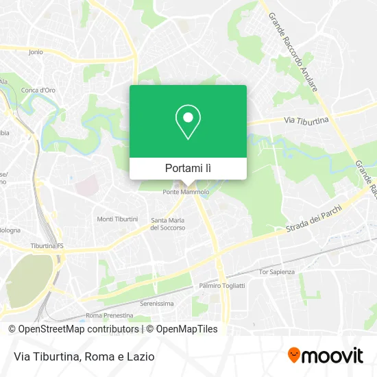 Mappa Via Tiburtina