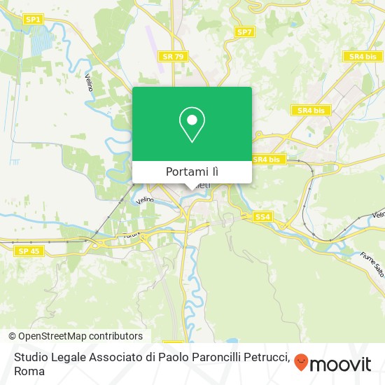Mappa Studio Legale Associato di Paolo Paroncilli Petrucci