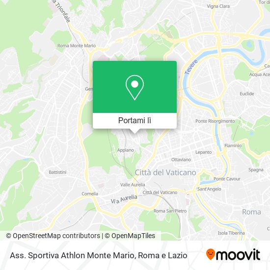 Mappa Ass. Sportiva Athlon Monte Mario