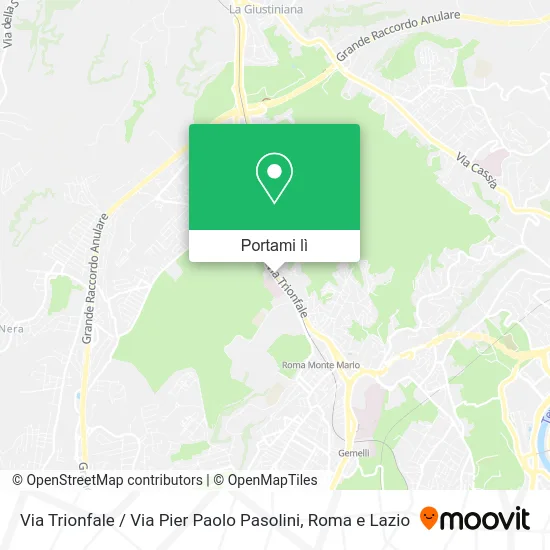 Mappa Via Trionfale / Via Pier Paolo Pasolini