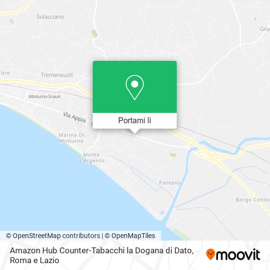 Mappa Amazon Hub Counter-Tabacchi la Dogana di Dato