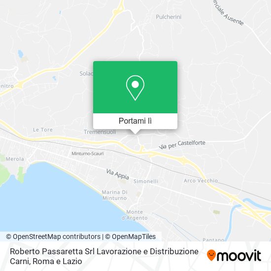 Mappa Roberto Passaretta Srl Lavorazione e Distribuzione Carni