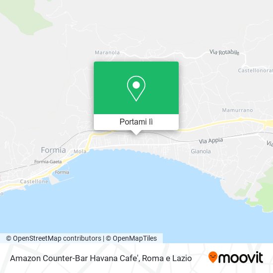 Mappa Amazon Counter-Bar Havana Cafe'