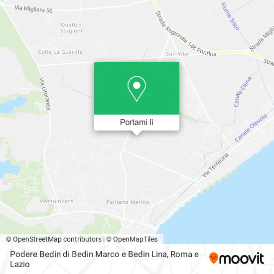 Mappa Podere Bedin di Bedin Marco e Bedin Lina