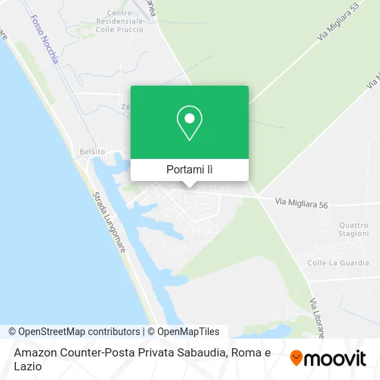 Mappa Amazon Counter-Posta Privata Sabaudia