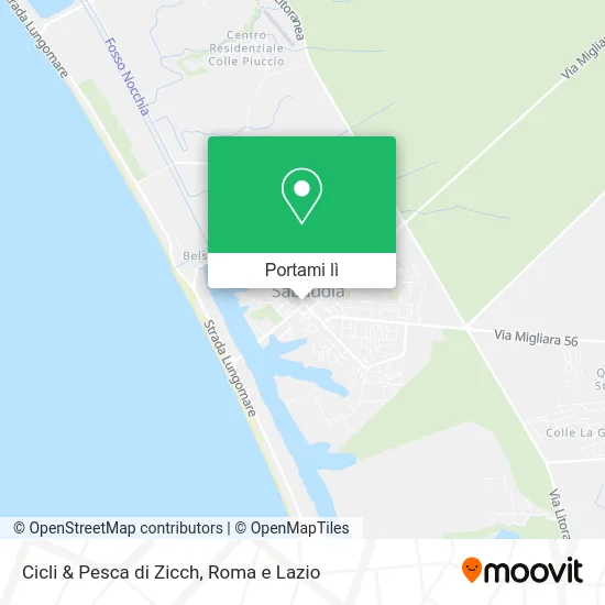 Mappa Cicli & Pesca di Zicch