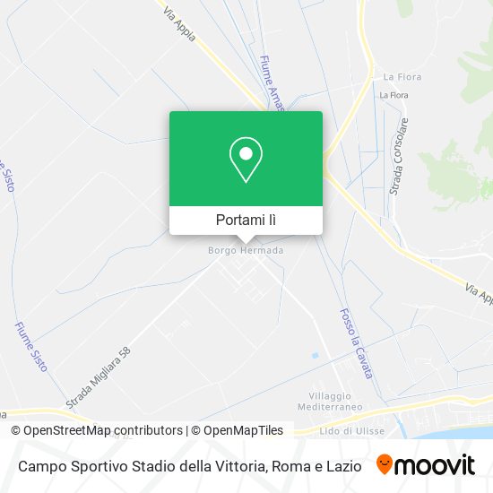 Mappa Campo Sportivo Stadio della Vittoria