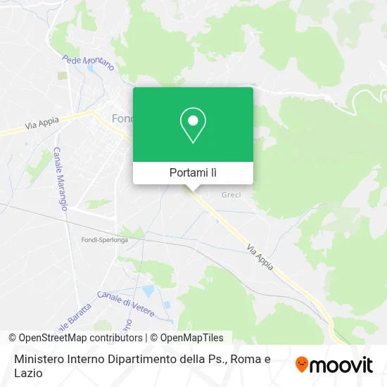 Mappa Ministero Interno Dipartimento della Ps.