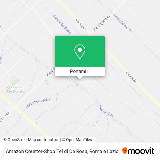 Mappa Amazon Counter-Shop Tel di De Rosa