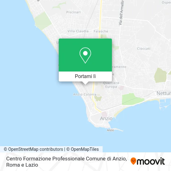 Mappa Centro Formazione Professionale Comune di Anzio