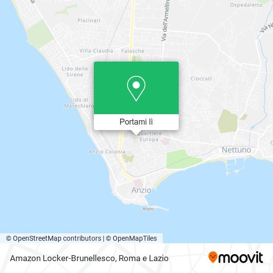 Mappa Amazon Locker-Brunellesco