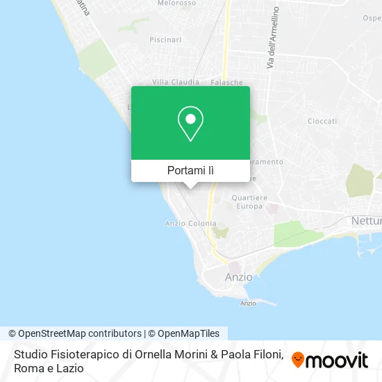 Mappa Studio Fisioterapico di Ornella Morini & Paola Filoni