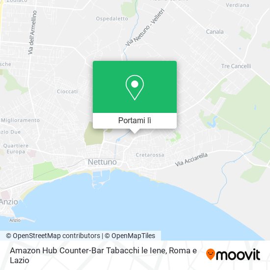 Mappa Amazon Hub Counter-Bar Tabacchi le Iene