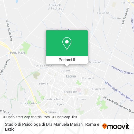 Mappa Studio di Psicologa di Dra Manuela Mariani