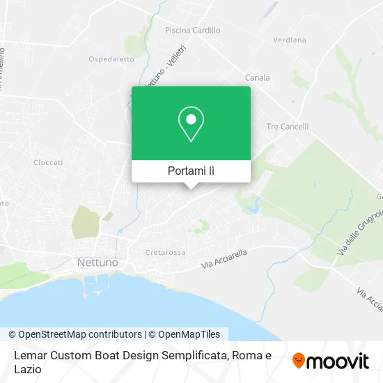 Mappa Lemar Custom Boat Design Semplificata