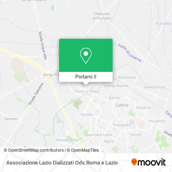 Mappa Associazione Lazio Dializzati Odv