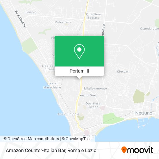 Mappa Amazon Counter-Italian Bar