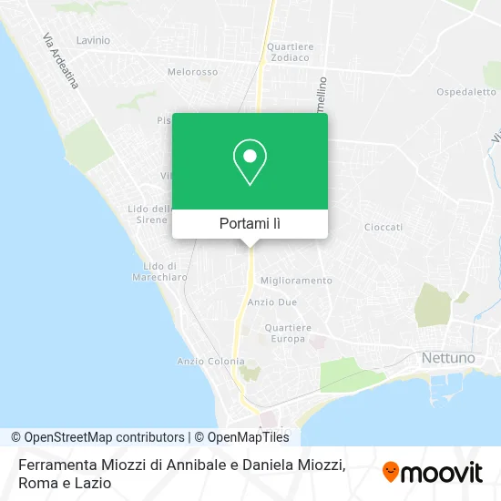 Mappa Ferramenta Miozzi di Annibale e Daniela Miozzi