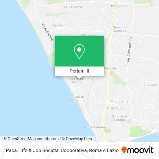 Mappa Paca. Life & Job Societa' Cooperativa