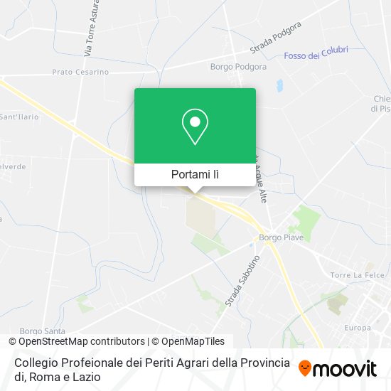 Mappa Collegio Profeionale dei Periti Agrari della Provincia di