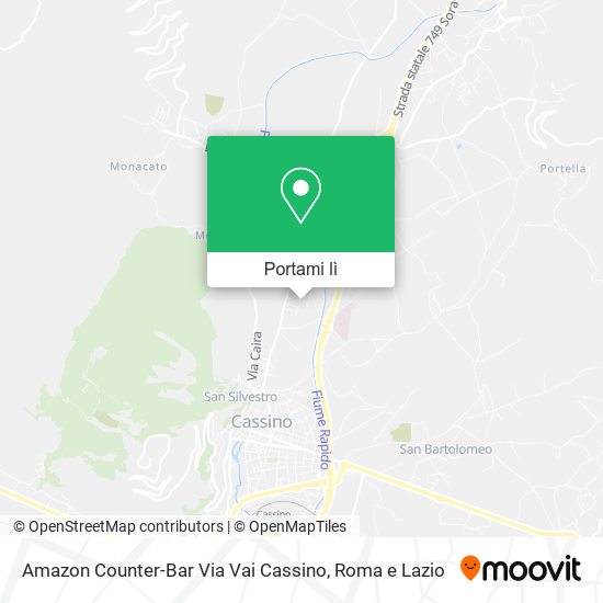 Mappa Amazon Counter-Bar Via Vai Cassino